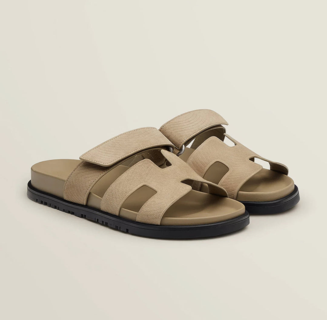 Men’s Double-Strap Sandals | Comfortable Rubber-Sole Summer Shoes