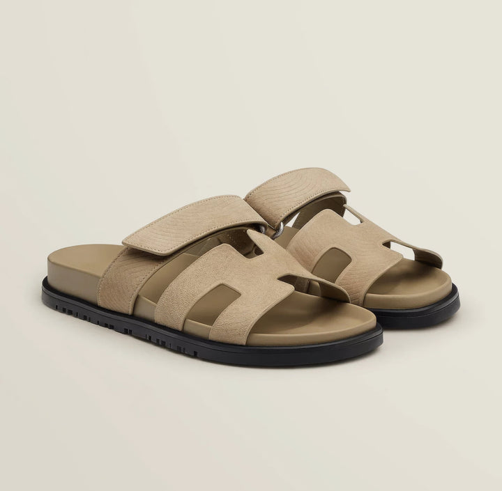 Men’s Double-Strap Sandals | Comfortable Rubber-Sole Summer Shoes
