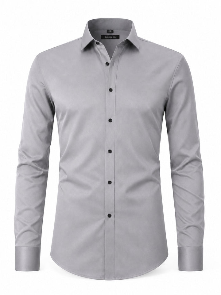 Cămașă-rochie elastică pentru bărbați | Croială slim, stil pentru nunți și ocazii formale