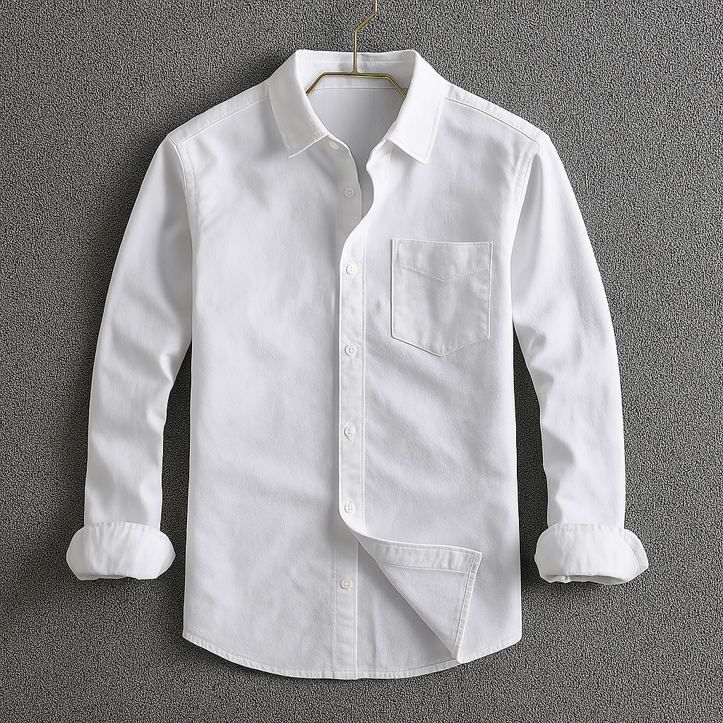 Men's Button-Down Shirt | Fold-Down Collar Smart-Casual Style