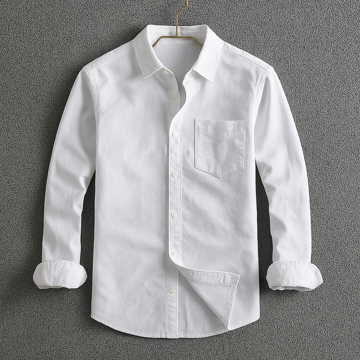 Men's Button-Down Shirt | Fold-Down Collar Smart-Casual Style