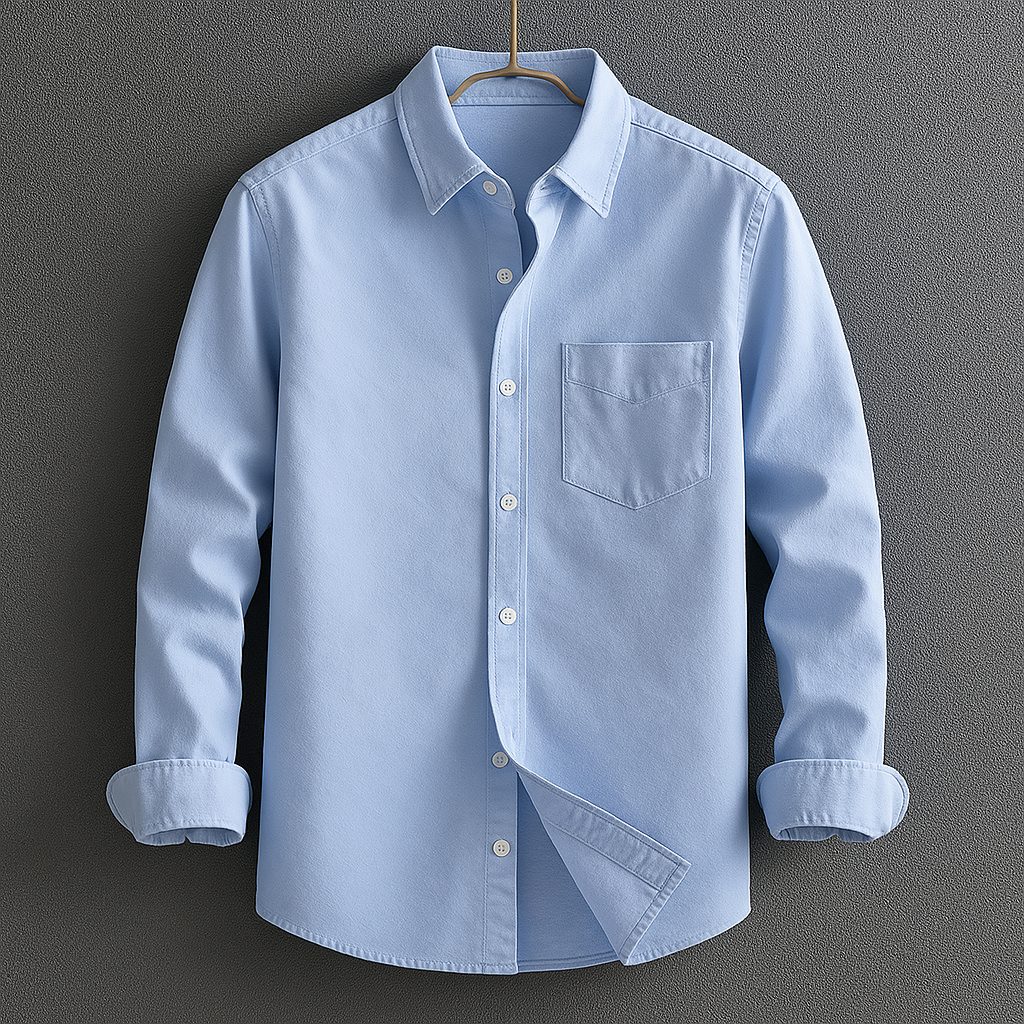 Men's Button-Down Shirt | Fold-Down Collar Smart-Casual Style