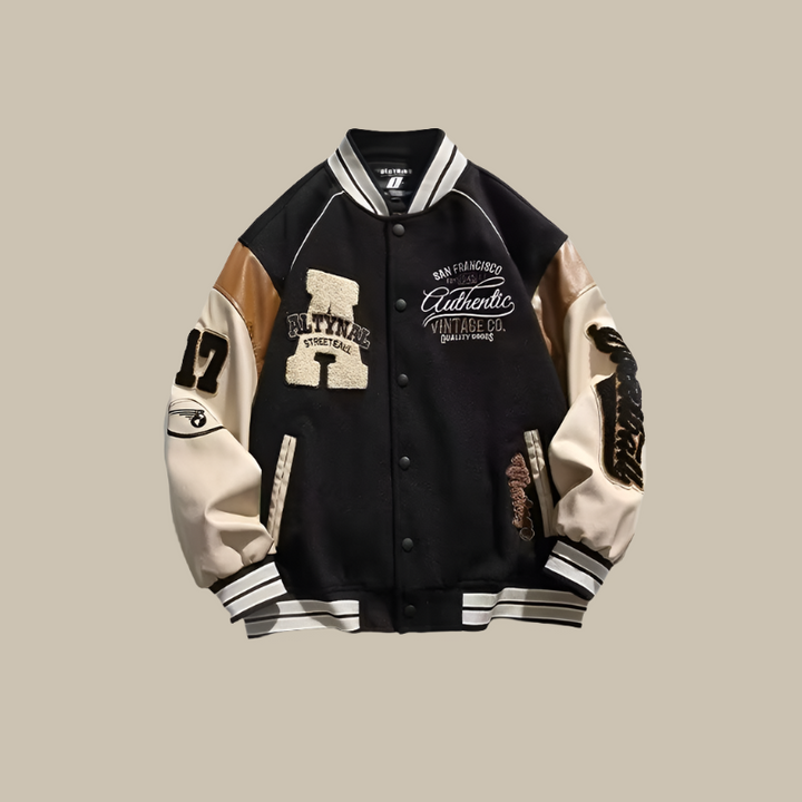 Men’s Oversized Vintage Baseball Jacket | Retro Streetwear Style