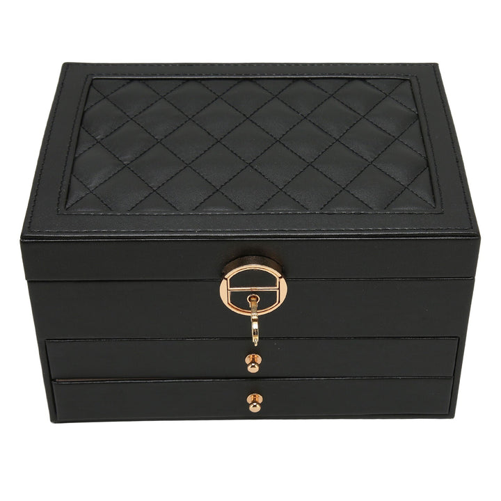 Læderstil Smykkeorganisator | Elegante Flerlagsopbevaring