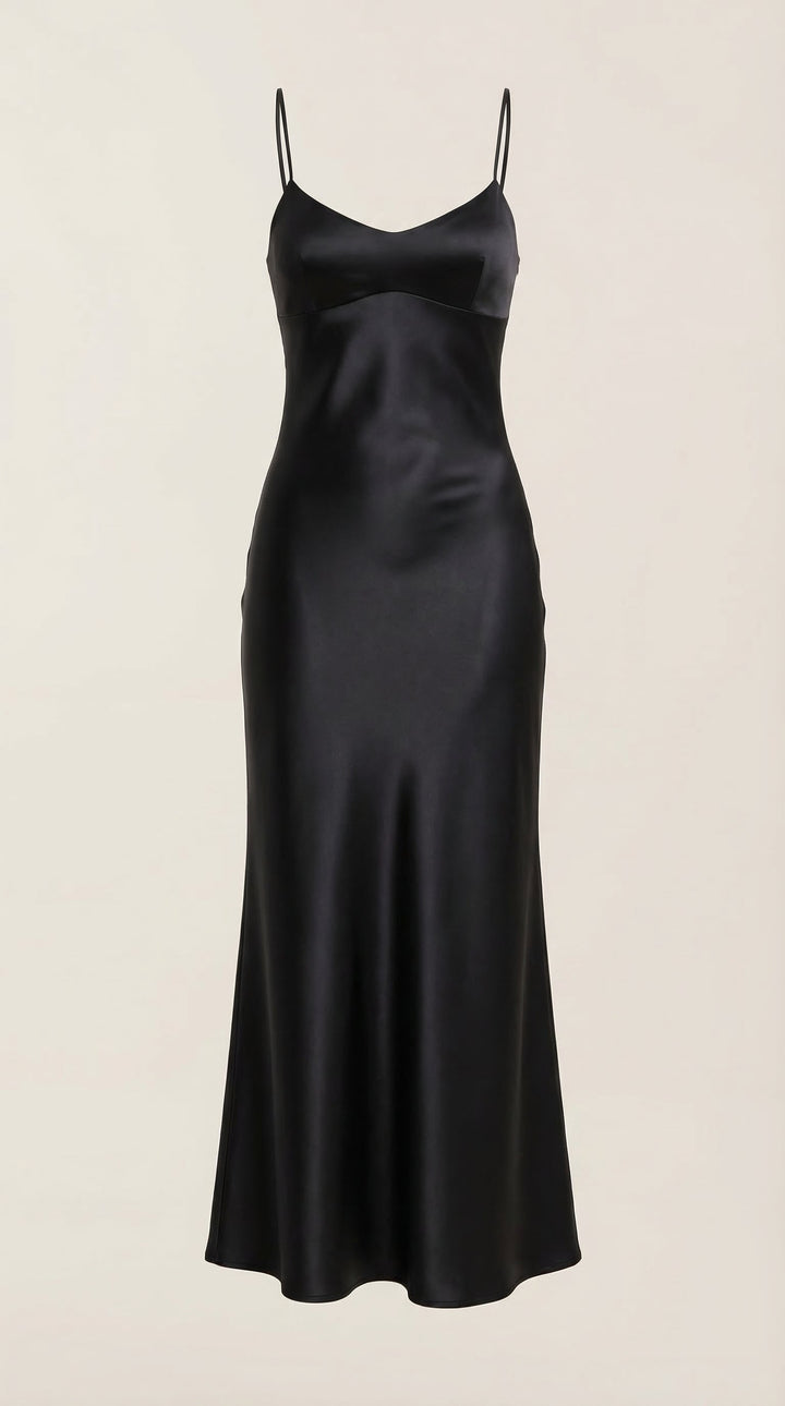 Dame V-Hals Maxikjole | Elegante Aften Anledning Slid