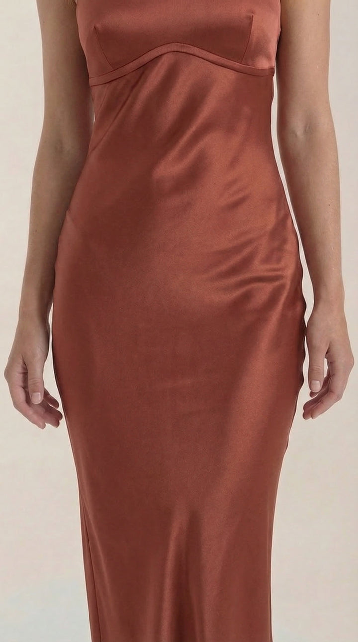 Dame V-Hals Maxikjole | Elegante Aften Anledning Slid