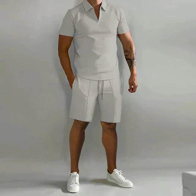Herre Polo- og Shorts-Sæt | Smarte Afslappet Sommeroutfit