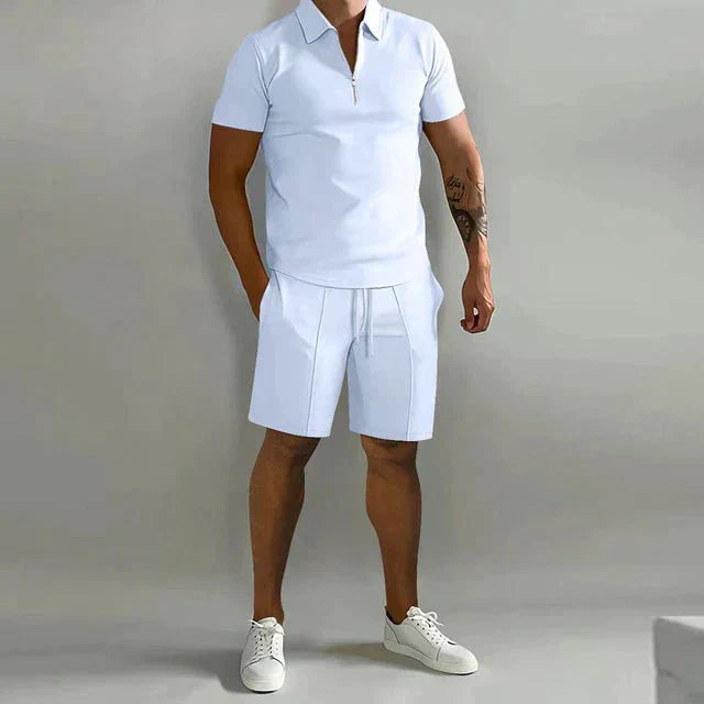 Herre Polo- og Shorts-Sæt | Smarte Afslappet Sommeroutfit