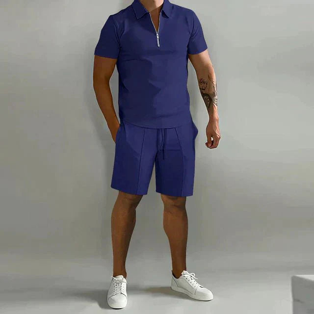 Herre Polo- og Shorts-Sæt | Smarte Afslappet Sommeroutfit