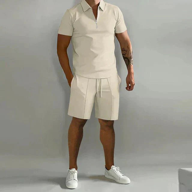 Herre Polo- og Shorts-Sæt | Smarte Afslappet Sommeroutfit