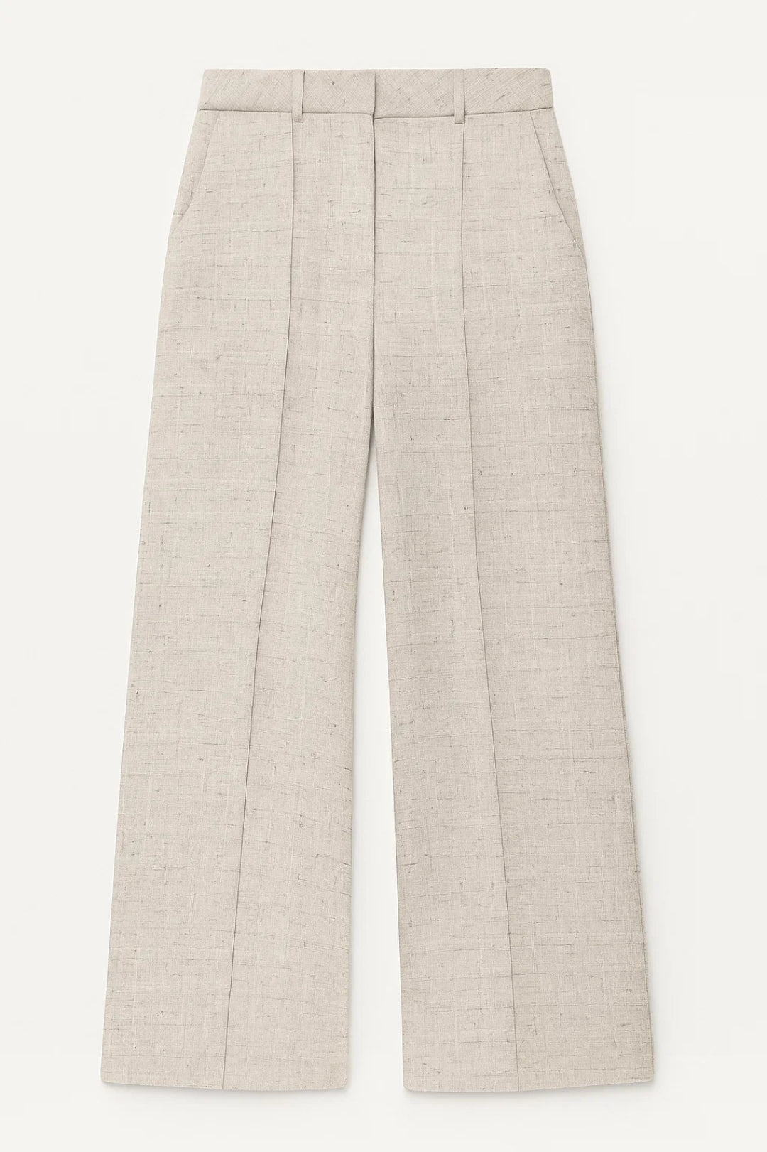 Pantalon taille haute large pour femme