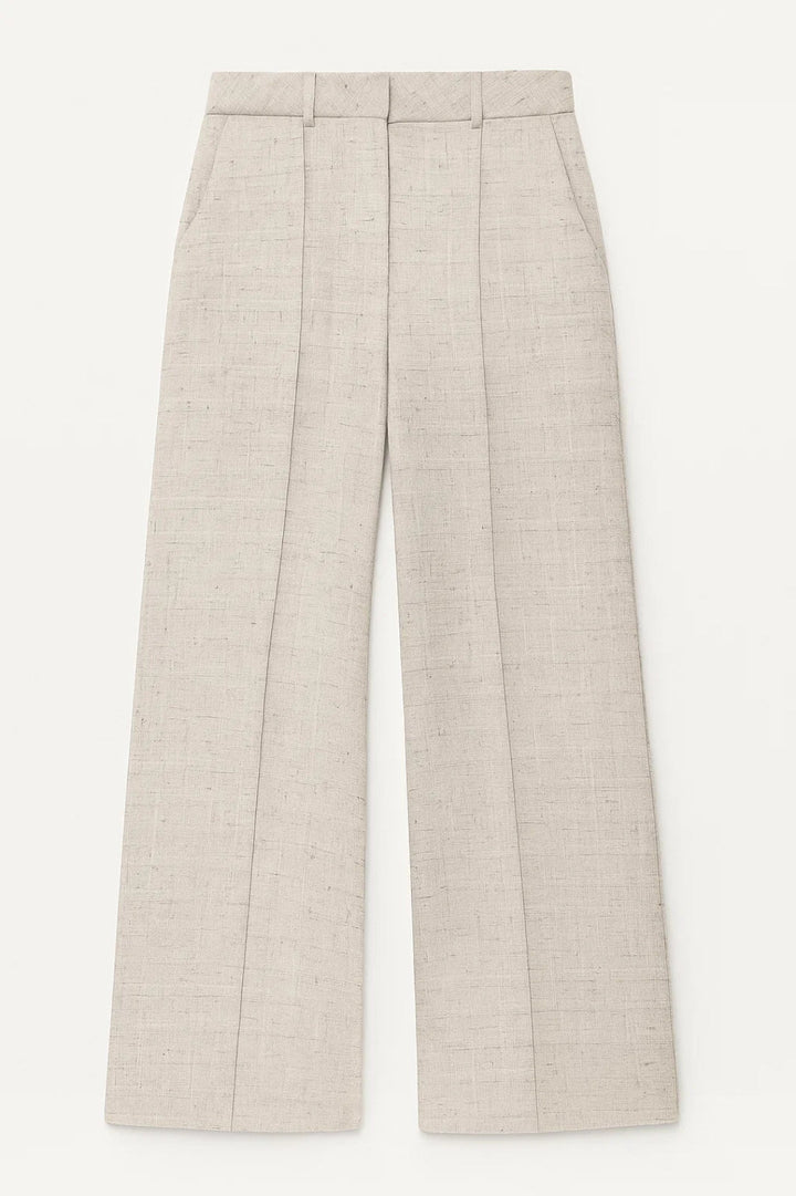 Pantalon taille haute large pour femme