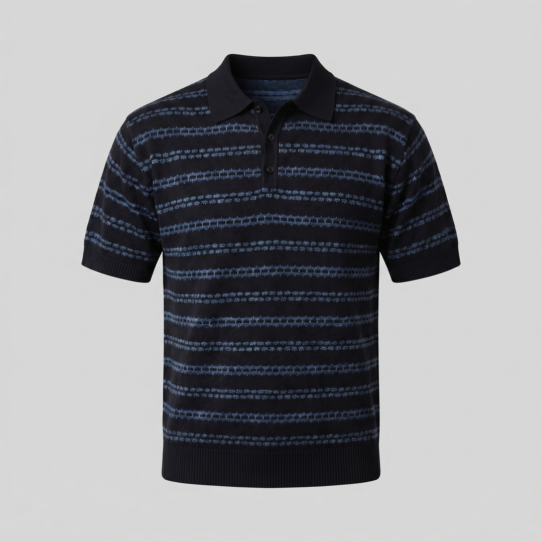 Tricou polo cu dungi pentru bărbați, croială personalizată