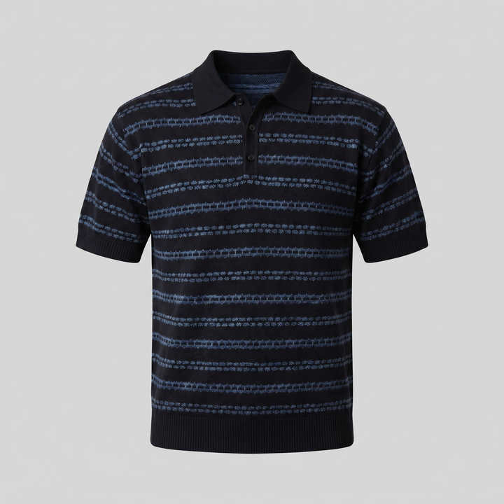 Tricou polo cu dungi pentru bărbați, croială personalizată