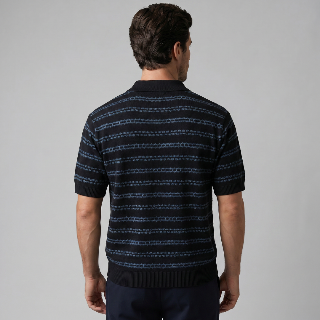 Tricou polo cu dungi pentru bărbați, croială personalizată