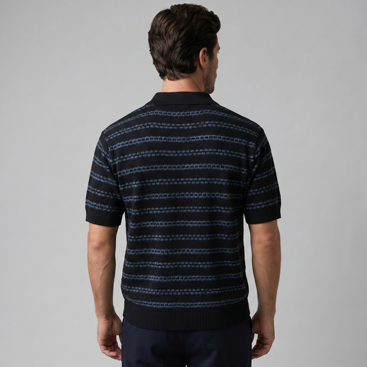 Tricou polo cu dungi pentru bărbați, croială personalizată