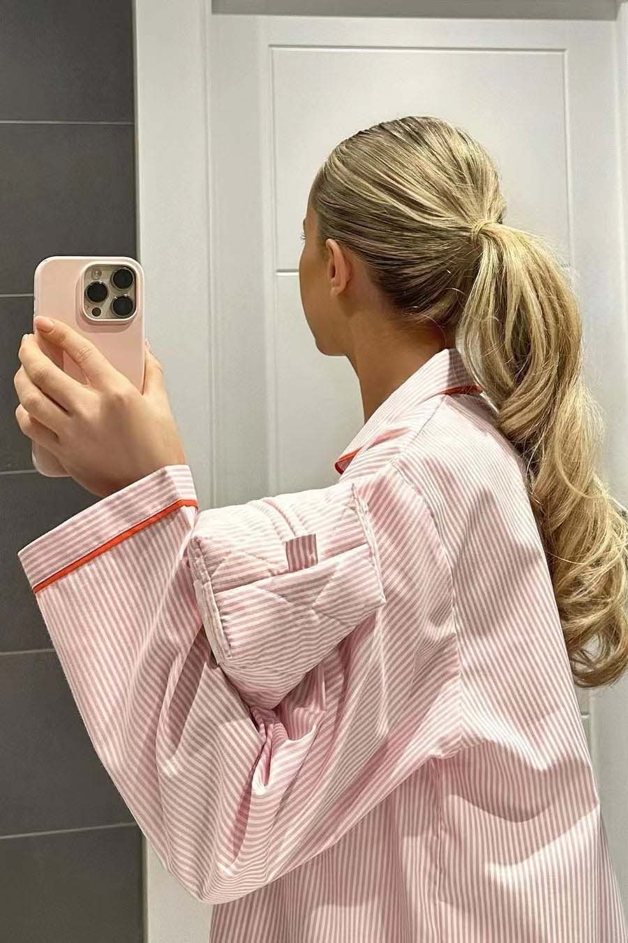 Set de pijamale cu două piese pentru dame | Nasturi în formă de inimă Talie elastică
