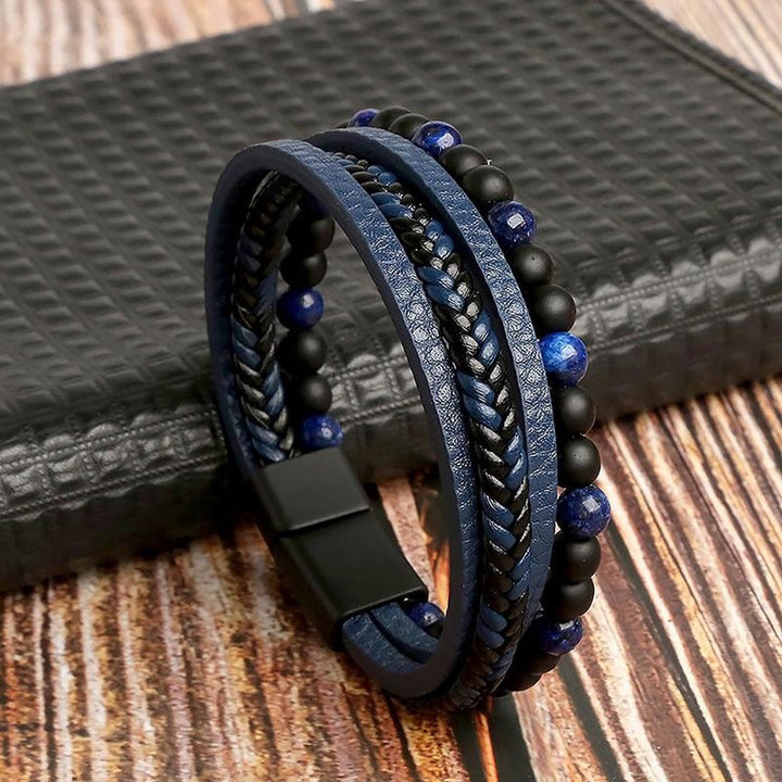Herre Læderstil Armbåndssæt | Afslappet og Dressy Håndledsstabel