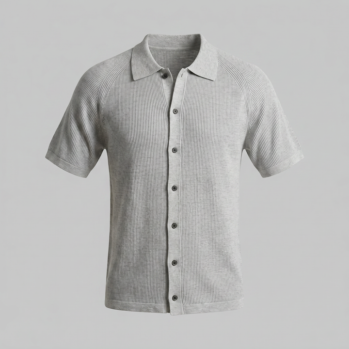 Herre Hele Knap Ribbet Polo
