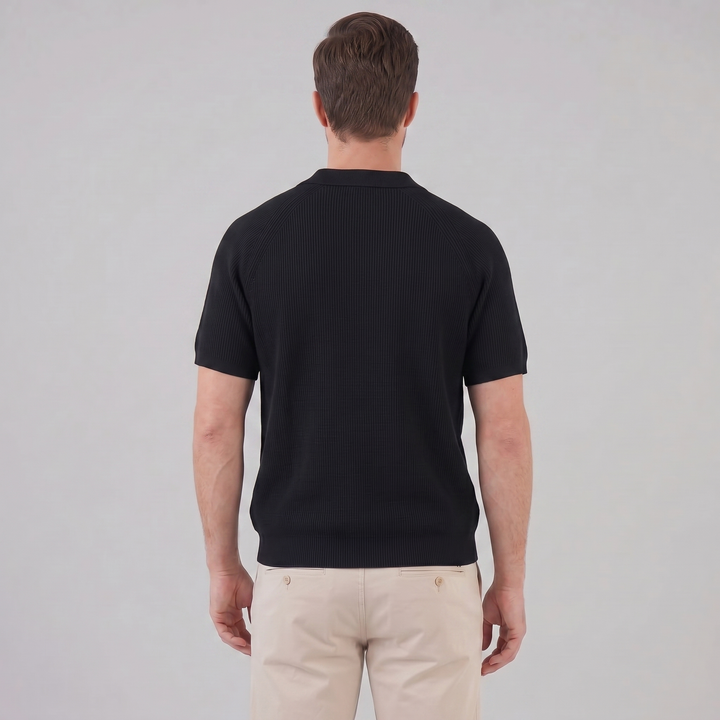 Herre Hele Knap Ribbet Polo