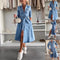 Dame Maxi Denimstil Kjole | Langærmet Afslappet Hverdagslook
