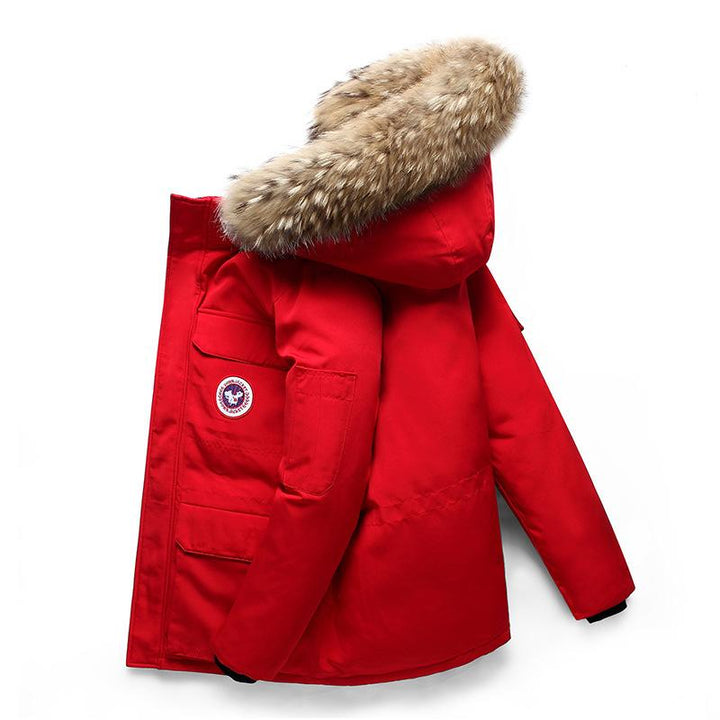 Pánská teplá polstrovaná parka | Středně dlouhá zimní bunda