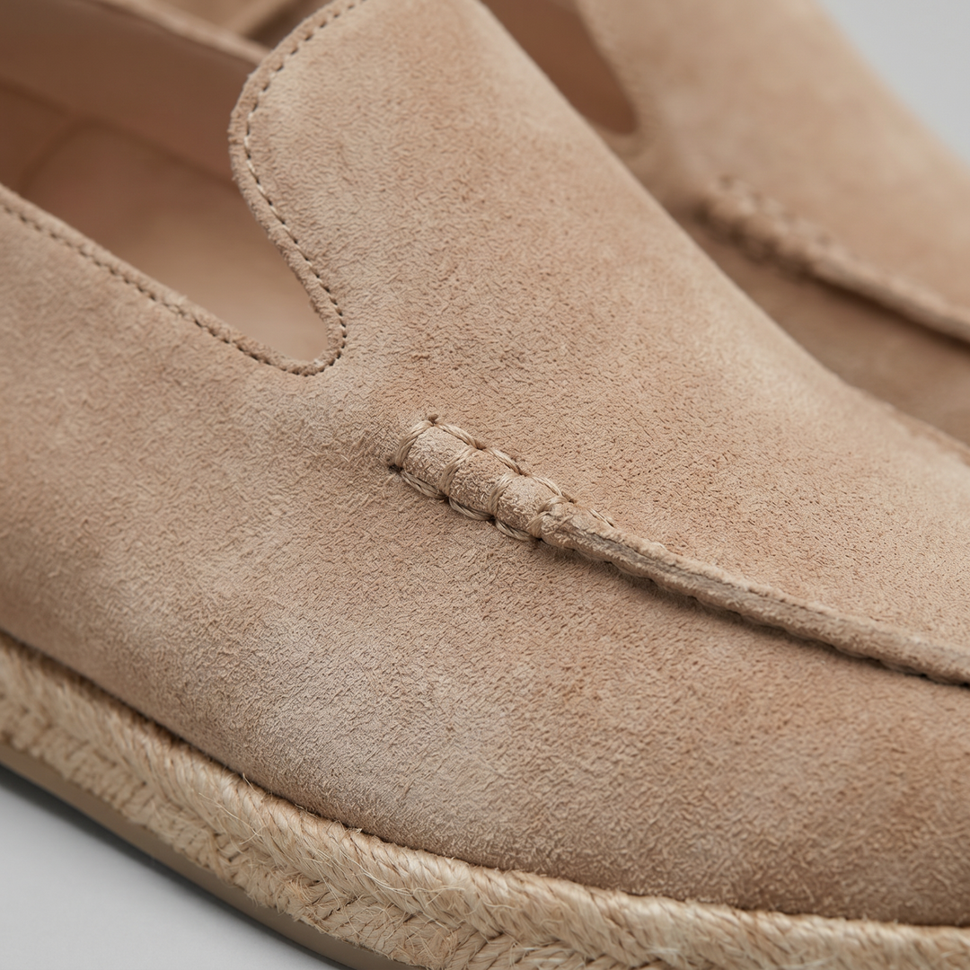 Herre Ruskind Stil Espadrille Hyttesko | Jute Beskær Sommar Glide-På