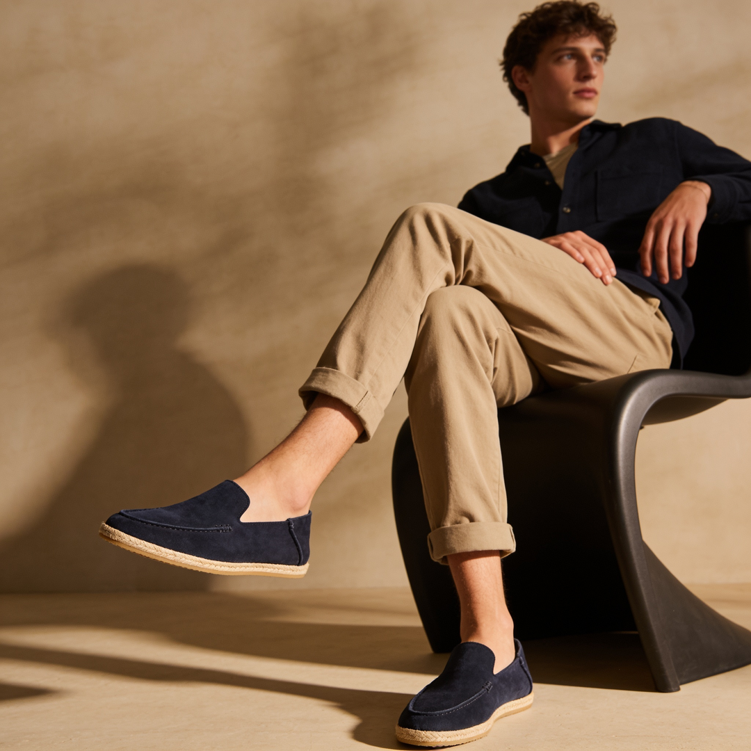 Herre Ruskind Stil Espadrille Hyttesko | Jute Beskær Sommar Glide-På