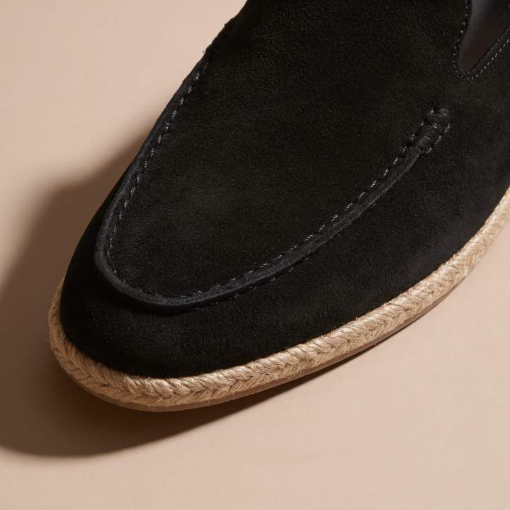 Herre Ruskind Stil Espadrille Hyttesko | Jute Beskær Sommar Glide-På