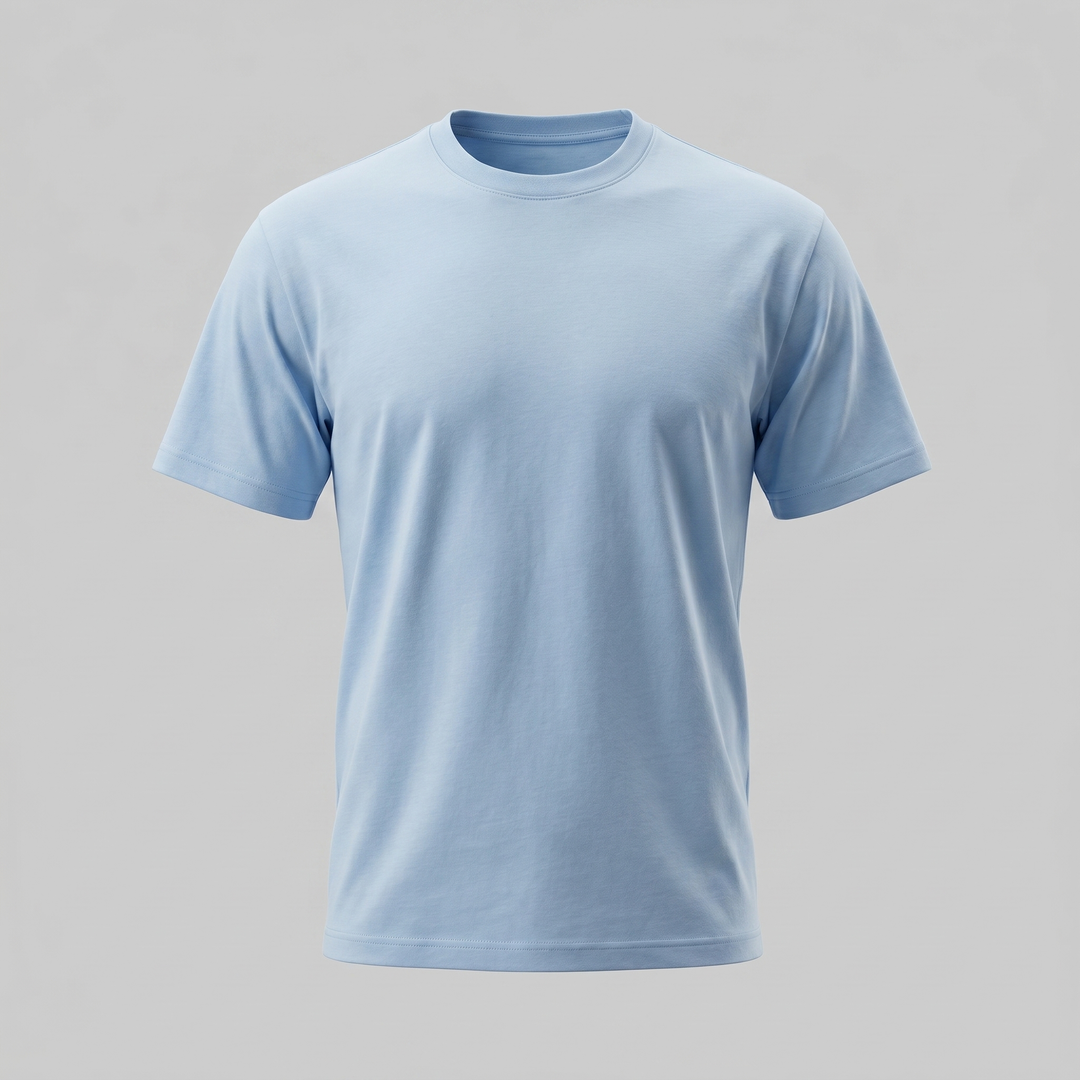 Herre Bomuld Mandskab Hals T-Shirt