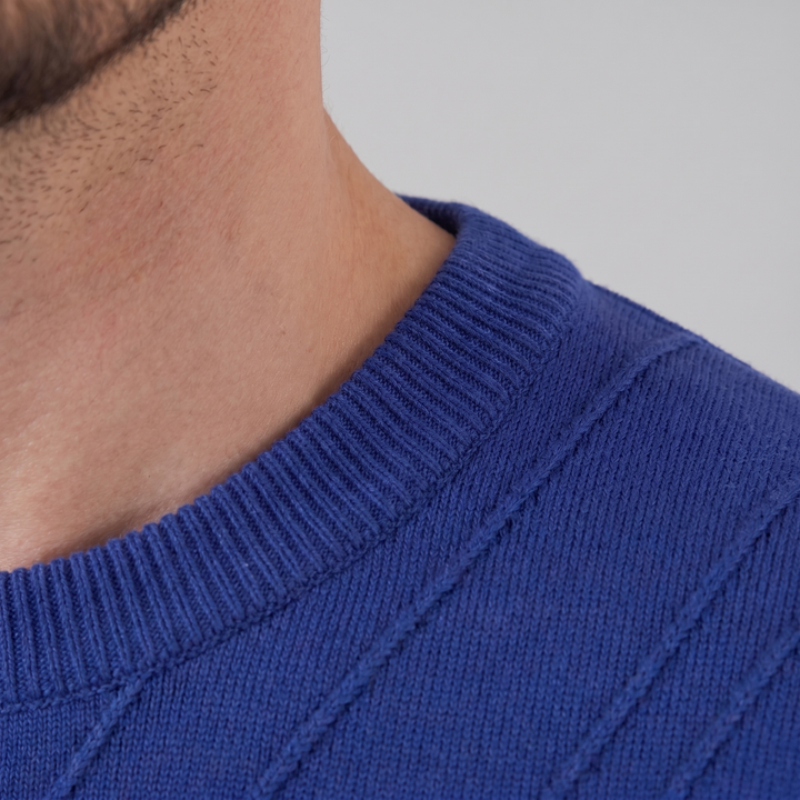 Tricou cu guler pentru bărbați, texturat