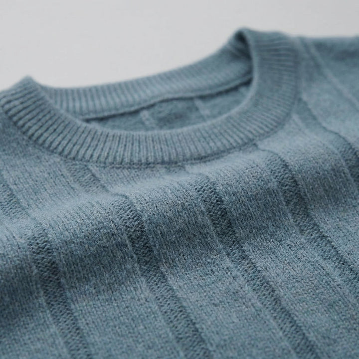 Herre Ribbet Strikke Kortærmet T-Shirt
