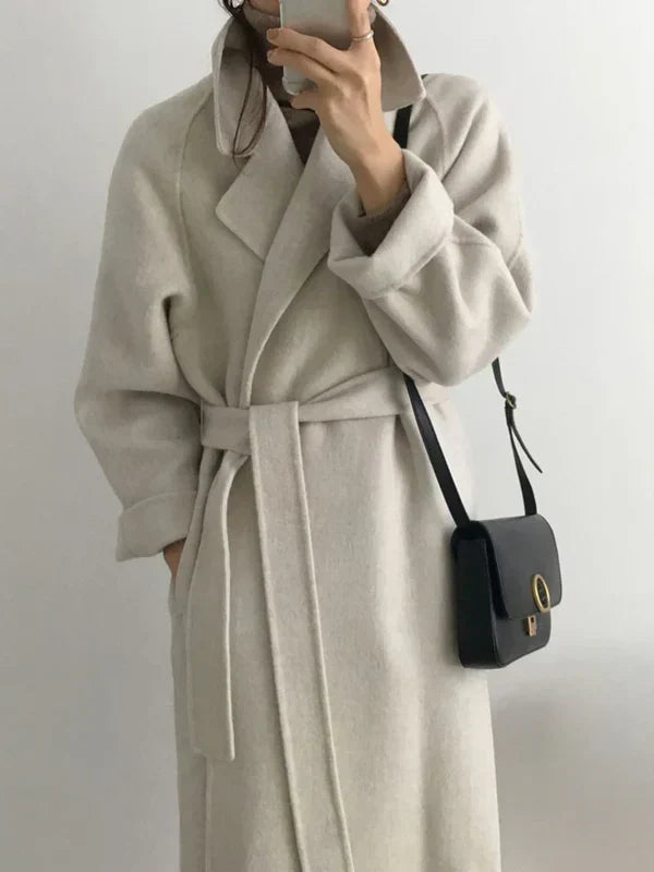 Dame Uldblanding Maxi Vinterfrakke