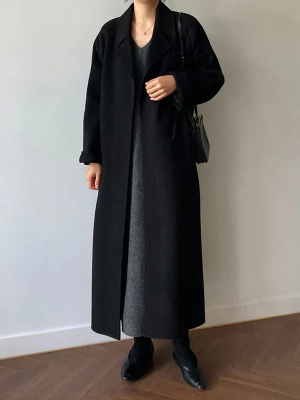 Dame Uldblanding Maxi Vinterfrakke