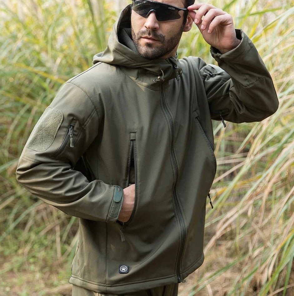 Ensemble de plein air pour homme résistant à l’eau | Veste et pantalon doublés en polaire