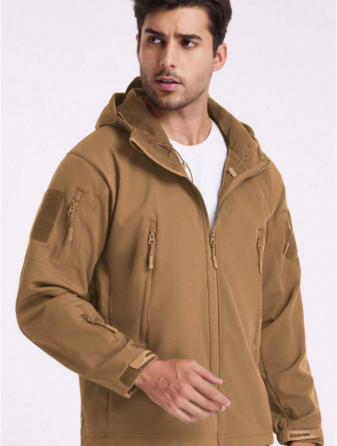 Ensemble de plein air pour homme résistant à l’eau | Veste et pantalon doublés en polaire