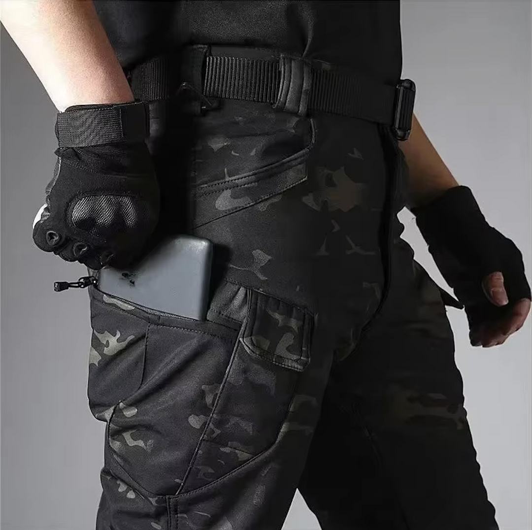 Ensemble de plein air pour homme résistant à l’eau | Veste et pantalon doublés en polaire