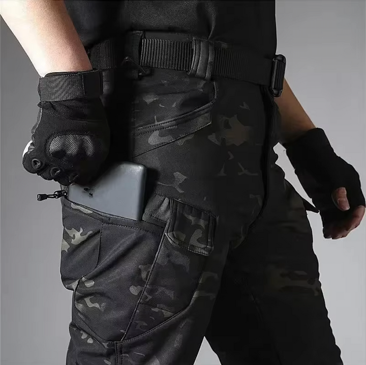 Ensemble de plein air pour homme résistant à l’eau | Veste et pantalon doublés en polaire