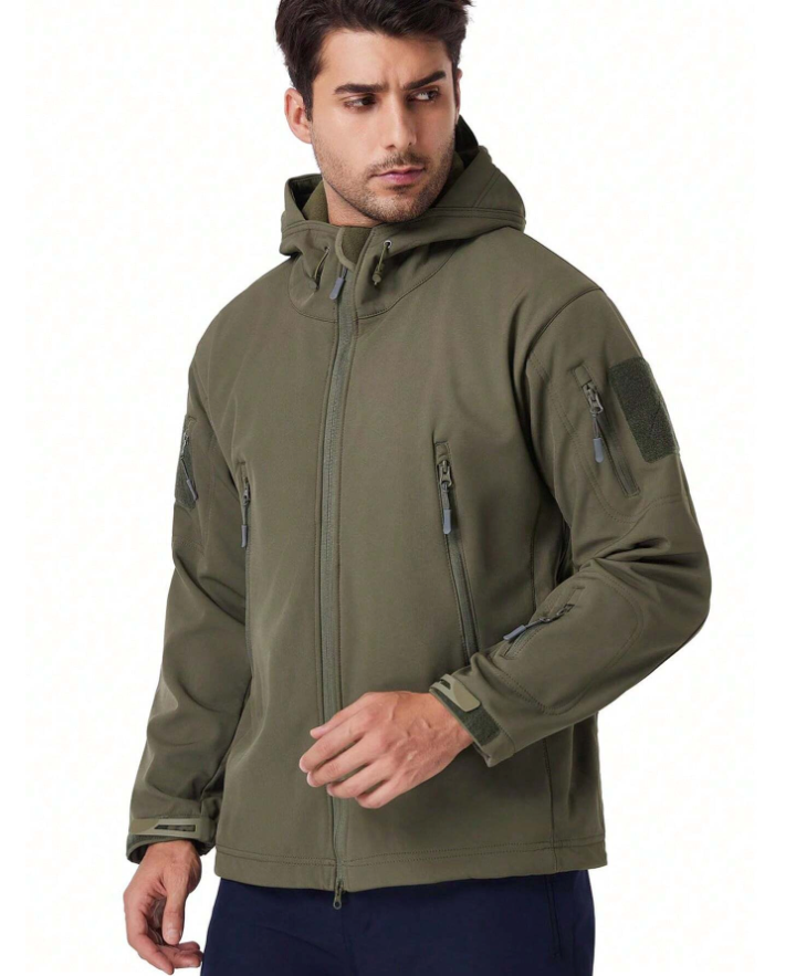 Ensemble de plein air pour homme résistant à l’eau | Veste et pantalon doublés en polaire