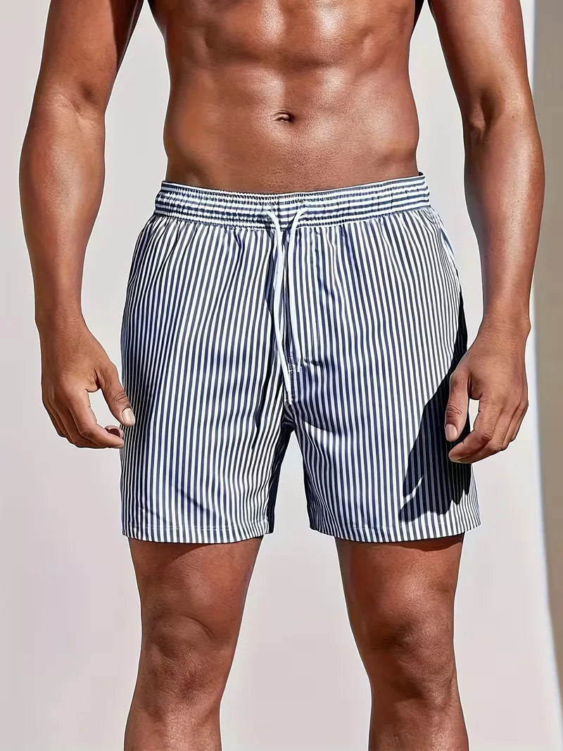 Herre Stribede Badeshorts | Strand og Ferie Essentielt