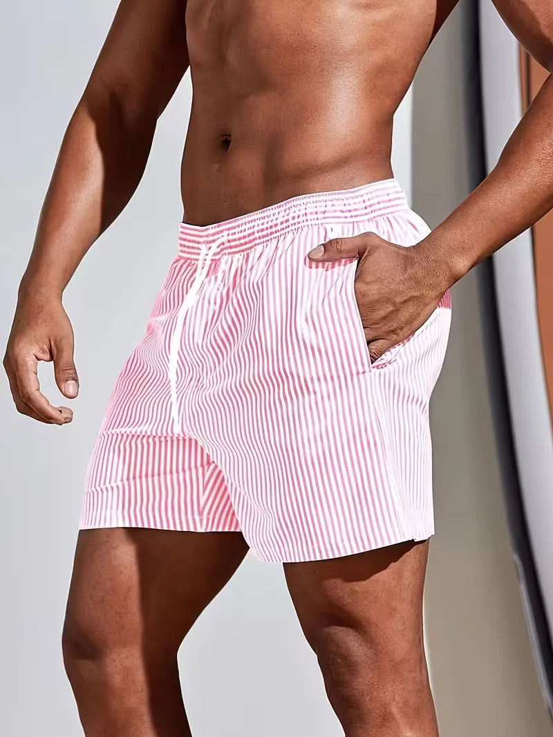 Herre Stribede Badeshorts | Strand og Ferie Essentielt