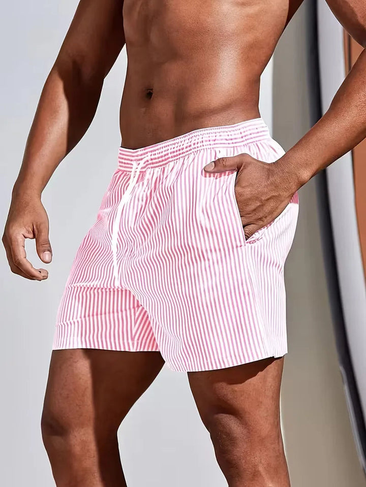 Herre Stribede Badeshorts | Strand og Ferie Essentielt