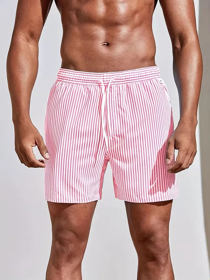 Herre Stribede Badeshorts | Strand og Ferie Essentielt