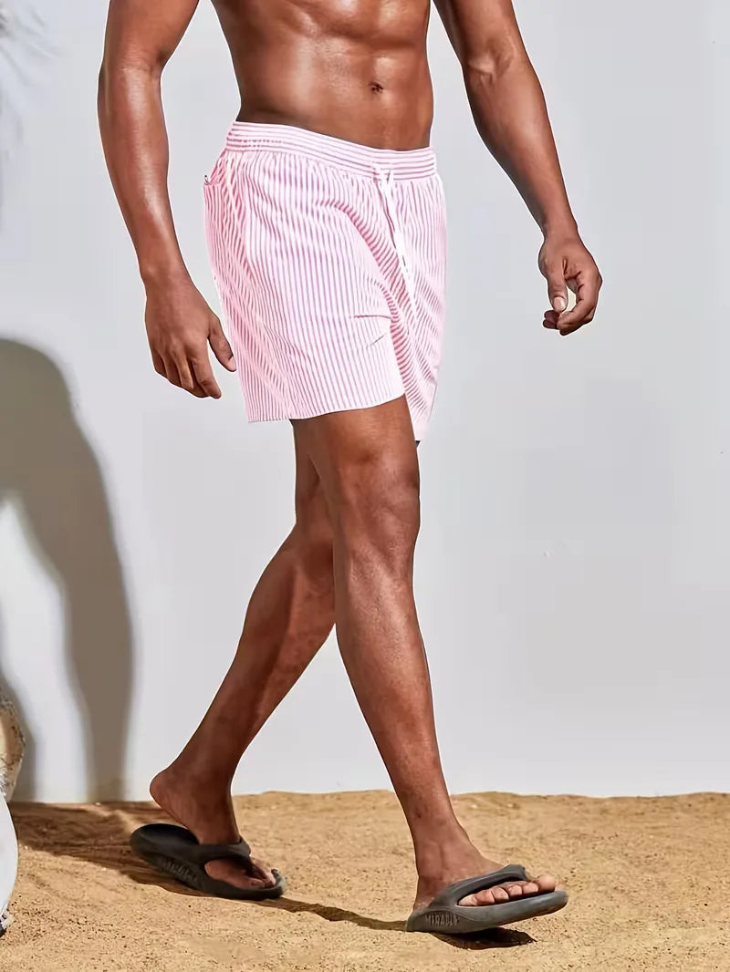 Herre Stribede Badeshorts | Strand og Ferie Essentielt